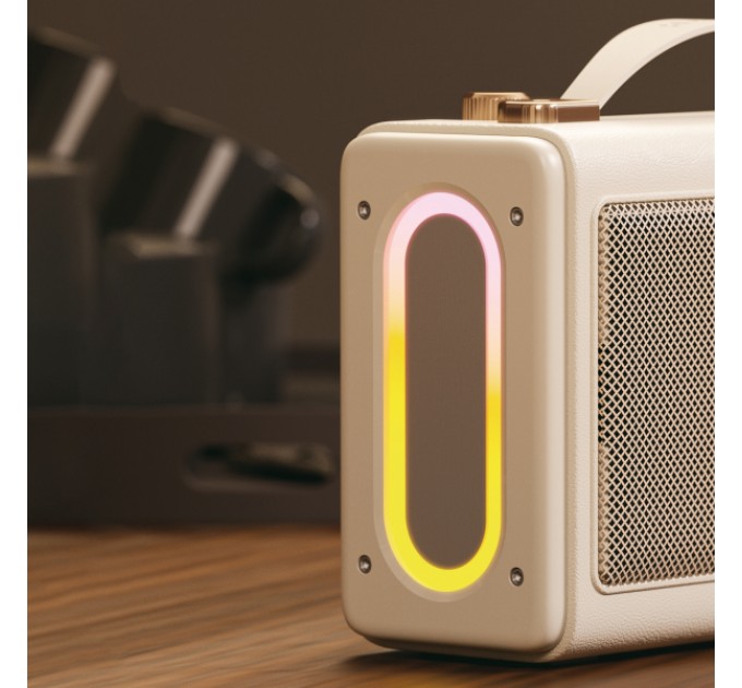 Портативна ретро колонка караоке HAVIT SK823BT 16W RGB Beige