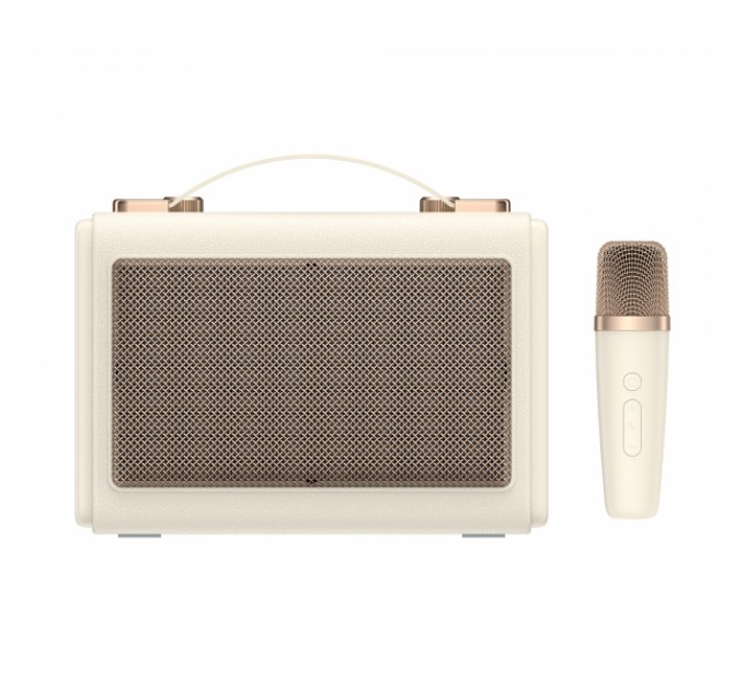 Портативна ретро колонка караоке HAVIT SK823BT 16W RGB Beige