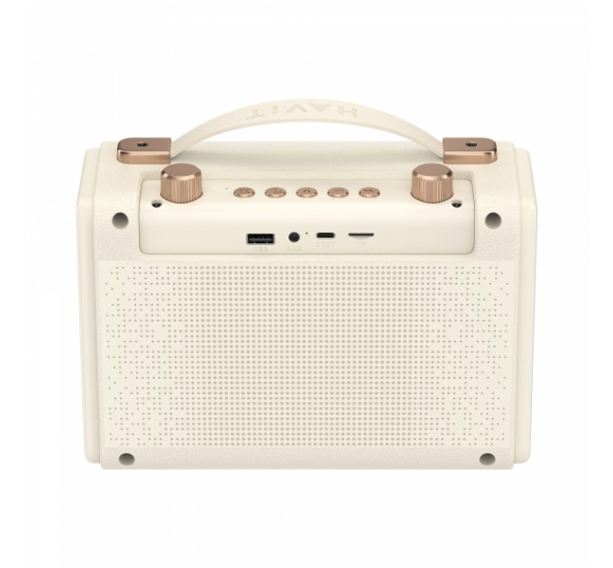 Портативна ретро колонка караоке HAVIT SK823BT 16W RGB Beige