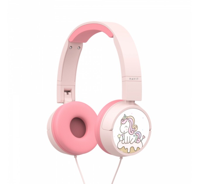 Навушники дитячі дротові накладні HAVIT H231d Pink