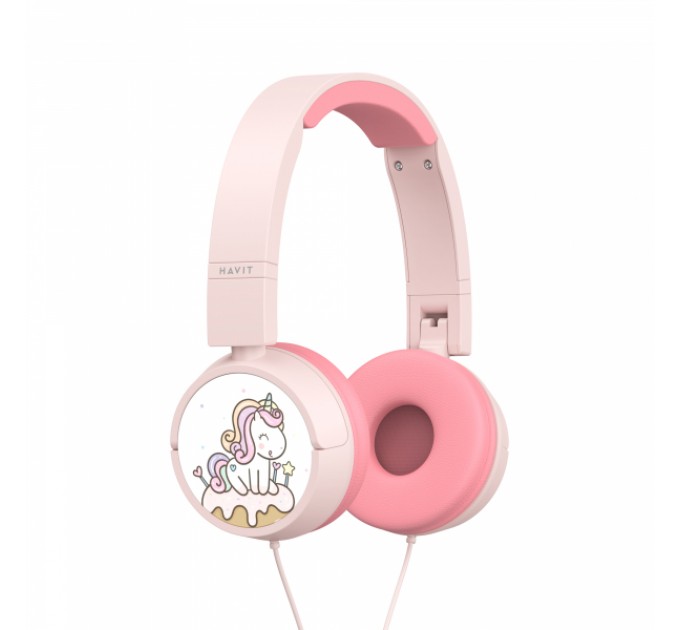 Навушники дитячі дротові накладні HAVIT H231d Pink