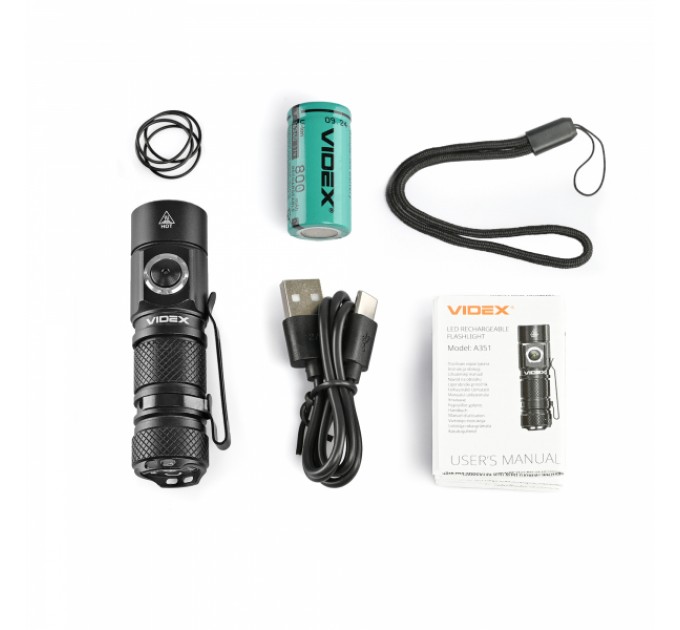 Портативний світлодіодний ліхтарик VIDEX VLF-A351 300Lm 5000K