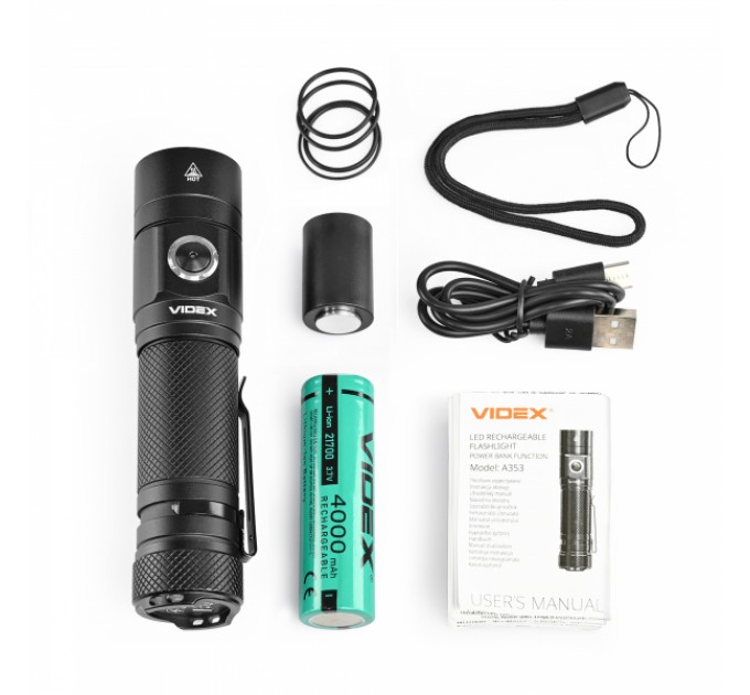 Портативний світлодіодний ліхтарик VIDEX VLF-A353 900Lm 5000K