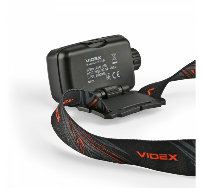 Налобний світлодіодний ліхтарик VIDEX VLF-H189 600Lm 5000K