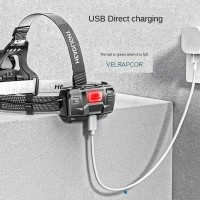 Фонарь налобный A16-GT, IPX65, 2x18650, ЗУ Type-C, zoom, Box