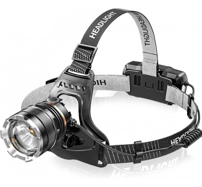 Фонарь налобный A16-GT, IPX65, 2x18650, ЗУ Type-C, zoom, Box