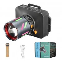 Фонарь налобный NIGHT VISION FLUORESCENCE WH-2111-TG, IPX44, Li-Ion аккум., ЗУ Type-C, zoom, Box