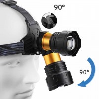 Фонарь налобный 8078-P360, 1 режим, 3x18650, ЗУ Type-C, zoom, Box