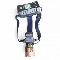 Фонарь налобный A50-TG, Power Bank, 3x18650, ЗУ Type-C, zoom, Box