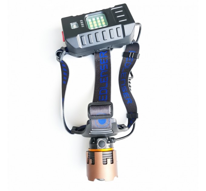 Фонарь налобный A50-TG, Power Bank, 3x18650, ЗУ Type-C, zoom, Box