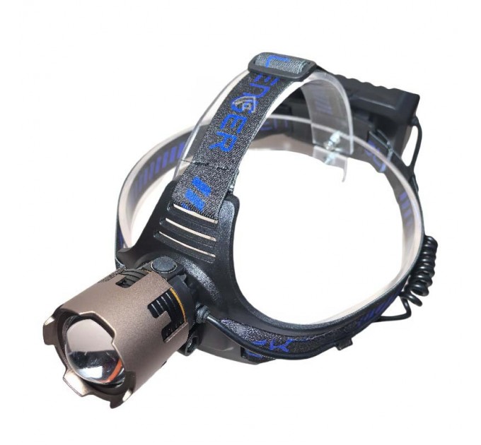 Фонарь налобный A50-TG, Power Bank, 3x18650, ЗУ Type-C, zoom, Box