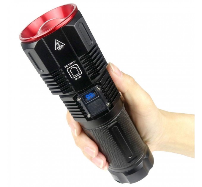 Фонарь 2211-TG, 3x18650, Powe Bank, ЗУ Type-C, zoom, Box