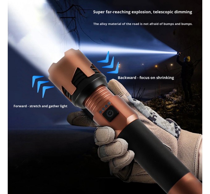 Фонарь A69-GT, 1x26800, Power Bank, ЗУ Type-C, zoom, Box