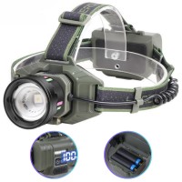 Фонарь налобный NIGHT VISION FLUORESCENCE 8098-TG, IPX4, 2x18650, ЗУ Type-C, zoom, Box
