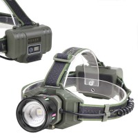 Фонарь налобный NIGHT VISION FLUORESCENCE 8098-TG, IPX4, 2x18650, ЗУ Type-C, zoom, Box