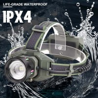 Фонарь налобный NIGHT VISION FLUORESCENCE 8098-TG, IPX4, 2x18650, ЗУ Type-C, zoom, Box