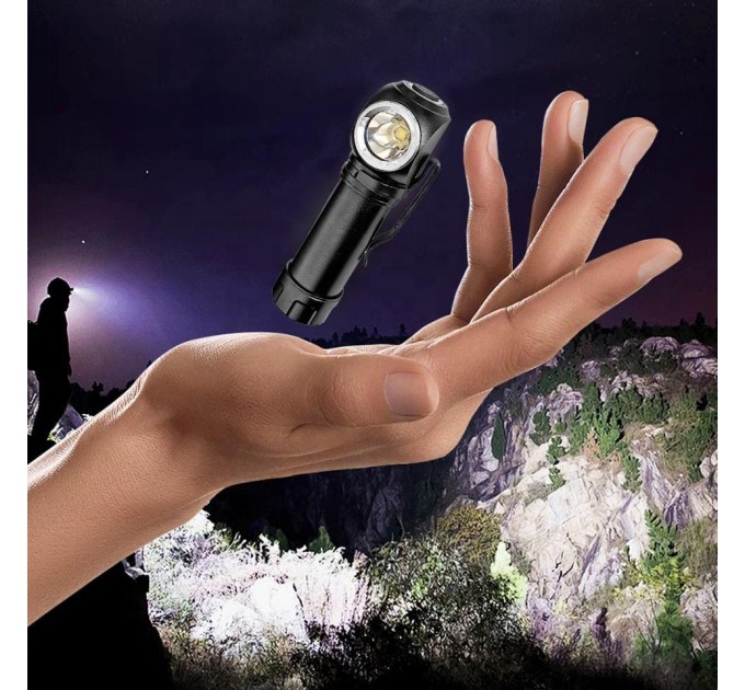 Фонарь налобный 6609-LED, ЗУ Type-C, 1x14500, Box