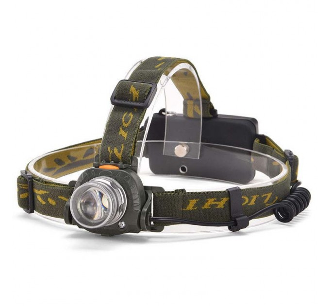 Фонарь налобный 6614-LM, Motion Sensor, ЗУ 220/12V, 1x18650