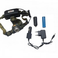 Фонарь налобный 6614-LM, Motion Sensor, ЗУ 220/12V, 1x18650