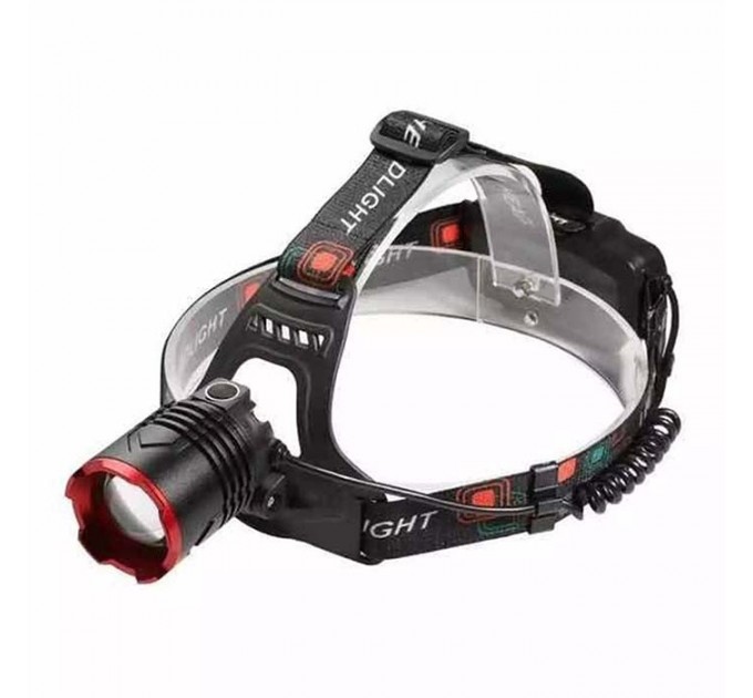 Фонарь налобный W688A-TG, 2x18650, ЗУ Type-C, zoom, Box