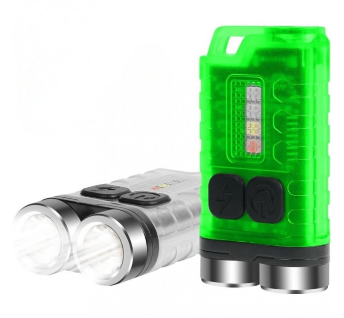 Фонарь брелок S02/V3-2LM+4SMD(RGB), Li-Ion аккумулятор, ЗУ Type-C