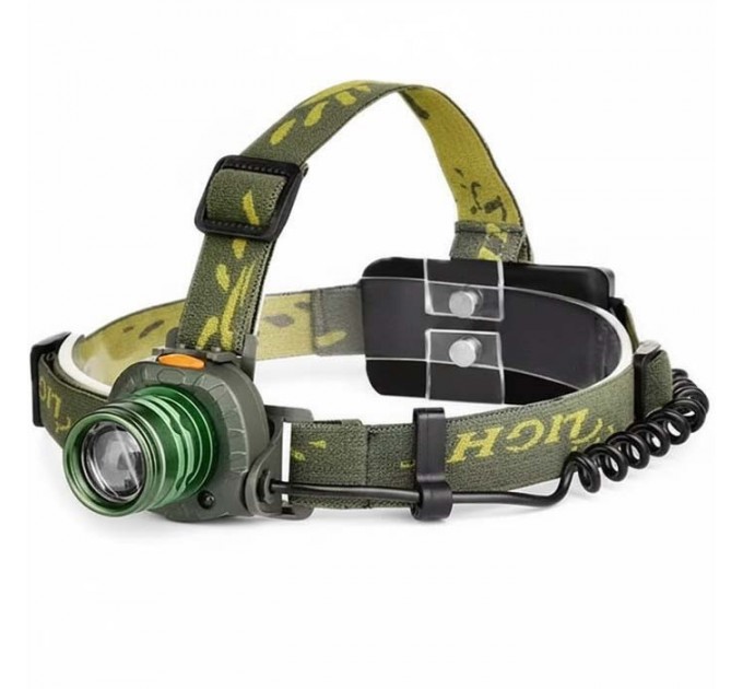 Фонарь налобный 6616-T6, Motion Sensor, ЗУ 220/12V, 1x18650, zoom