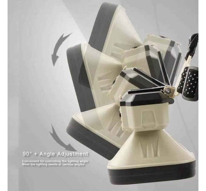 Фонарь налобный 826XS-XPE+8COB(White+Red), Motion Sensor, 1x18650, вело крепление, ЗУ Type-C, Box