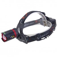 Фонарь налобный NIGHT VISION FLUORESCENCE CT012-2R-TG, 2x18650, ЗУ Type-C, zoom, Box