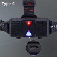 Фонарь налобный NIGHT VISION FLUORESCENCE CT012-3Q-TG, 3x18650, ЗУ Type-C, Power Bank, zoom, Box