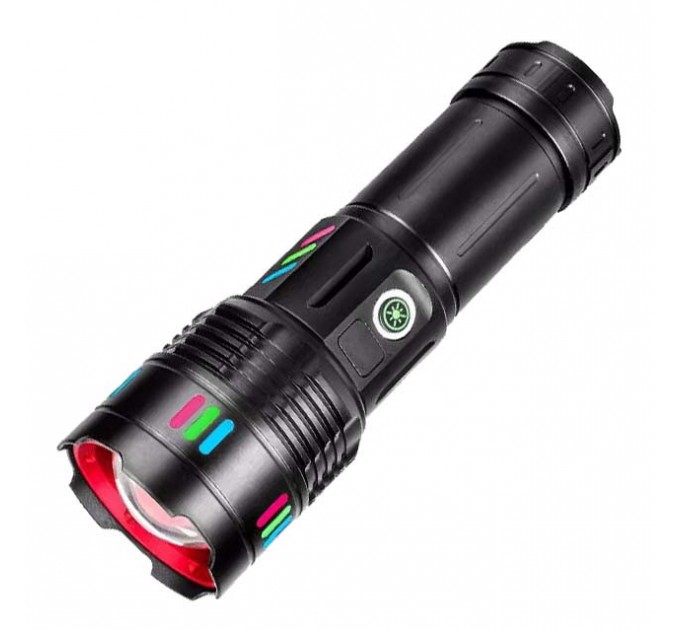 Фонарь NIGHT VISION FLUORESCENCE 708 WHITE LASER LED PM30-TG, Power Bank, 1x38650, ЗУ Type-C, zoom, Box