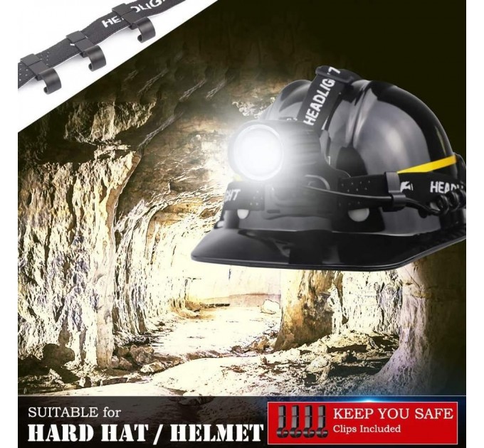 Фонарь налобный BL-T35-P160, 3x18650, Power Bank, ЗУ Type-C, zoom, Box