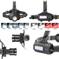 Фонарь налобный BL-T701B-TG, 2x18650, ЗУ Type-C, zoom, Box