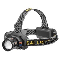 Фонарь налобный BL-T701B-TG, 2x18650, ЗУ Type-C, zoom, Box