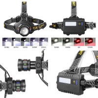 Фонарь налобный BL-T701A-TG, 3x18650, ЗУ Type-C, zoom, Box