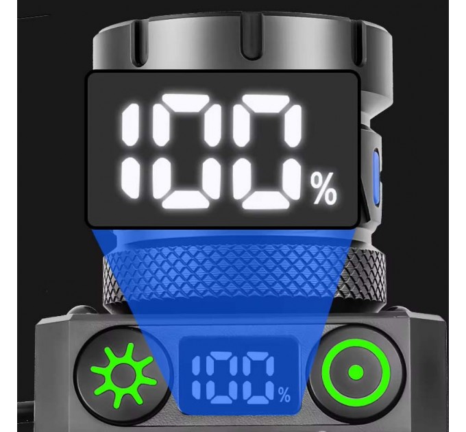 Фонарь налобный NIGHT VISION FLUORESCENCE BL-T701D-TG, Motion Sensor, 3x18650, Power Bank, ЗУ Type-C, zoom, Box