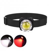 Фонарь налобный BL-F006-COB(White+Red), ЗУ Type-C, Li-Ion аккумулятор, Box