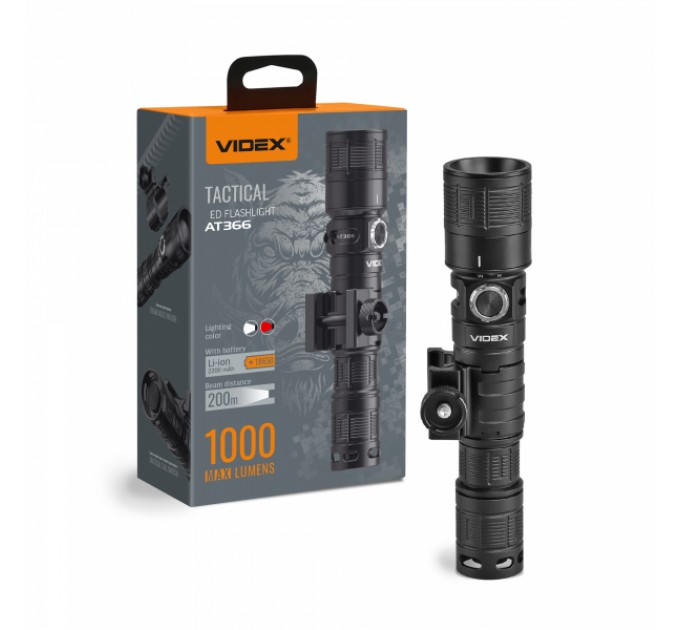 Тактичний світлодіодний ліхтарик VIDEX VLF-AT366 1000Lm 5000K
