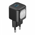 Зарядний пристрій HAVIT HV-UC230 GaN 33W USB-A+USB-C Black