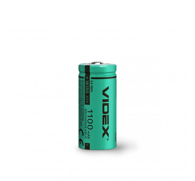 Акумулятор VIDEX Li-ion 18350 (без захисту) 1100mAh bulk/1шт