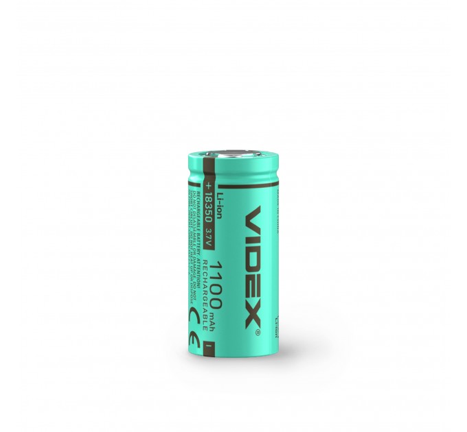 Акумулятор VIDEX Li-ion 18350 (без захисту) 1100mAh bulk/1шт