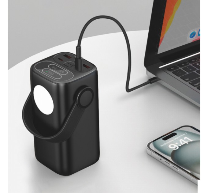 Павербанк 40000mAh TITANUM WC40 PD65W Black