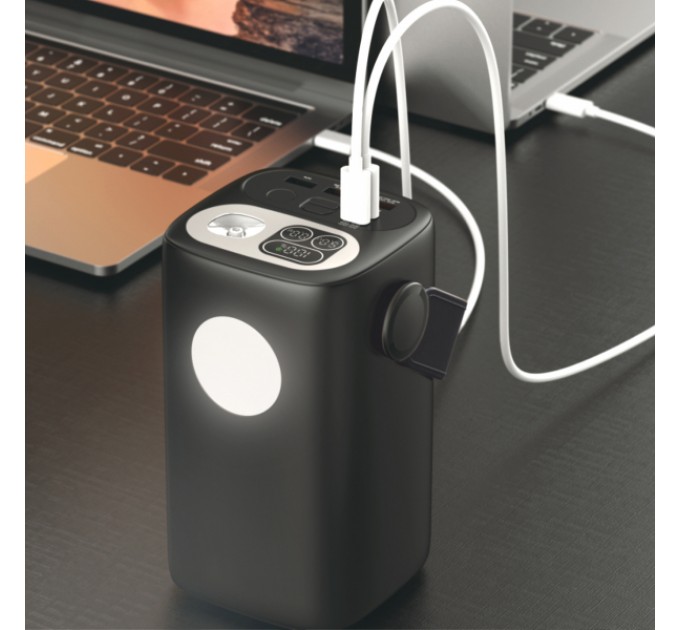 Павербанк 60000mAh TITANUM WC60 PD100W Black