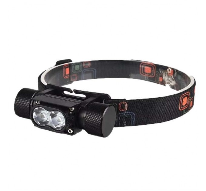 Фонарь налобный XQ-210-2T6, 1x18650, ЗУ microUSB