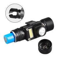 Фонарь налобный XQ-210-2-XPE+COB, 1x18650, ЗУ microUSB