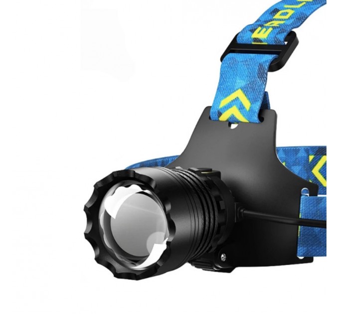 Фонарь налобный BL-25CC-P360, 3x18650, Power Bank, ЗУ Type-C, zoom, Box