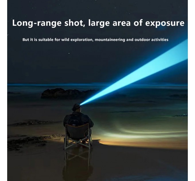 Фонарь налобный BL-25CC-P360, 3x18650, Power Bank, ЗУ Type-C, zoom, Box