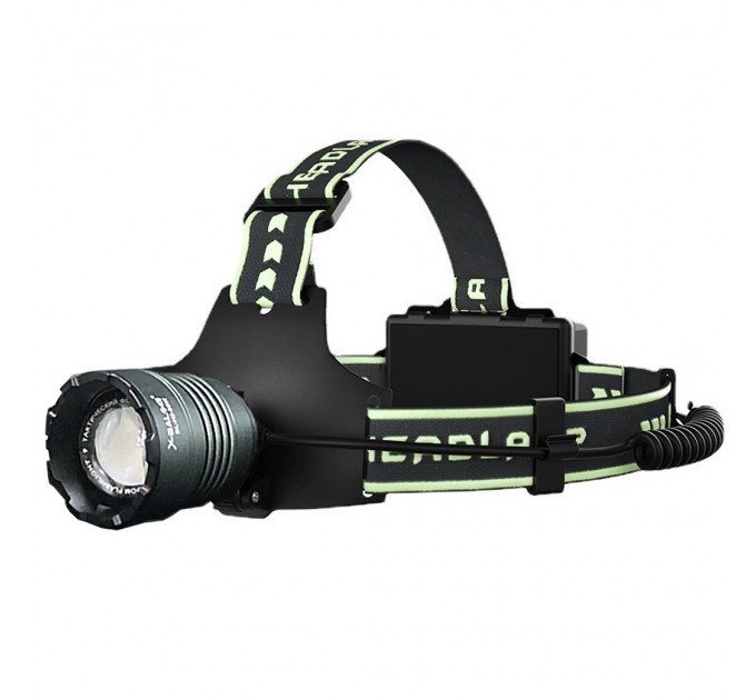 Фонарь налобный BL-H2-TG, 3x18650, Power Bank, ЗУ Type-C, zoom, Box