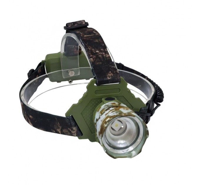 Фонарь налобный W328-TG, 2x18650, ЗУ Type-C, zoom, Box