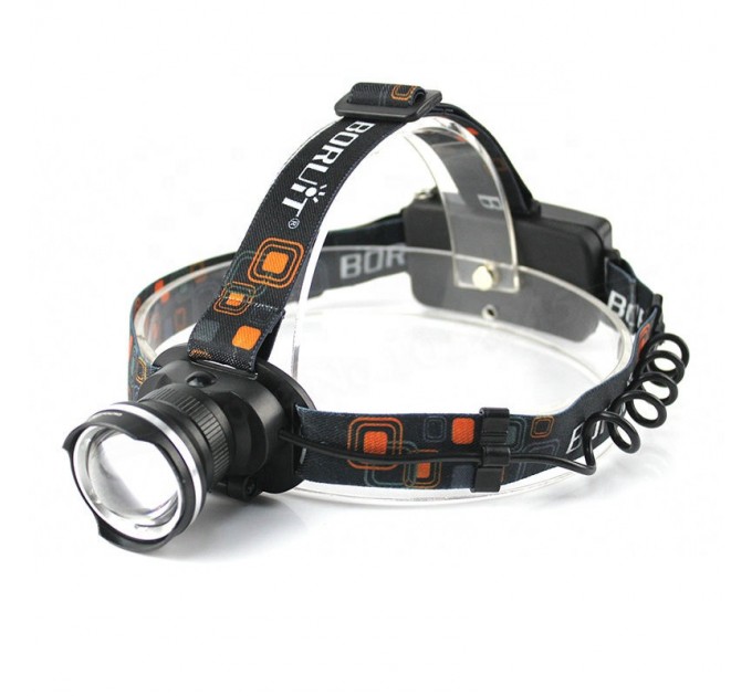 Фонарь налобный W518-TG, 2x18650, ЗУ Type-C, zoom, Box