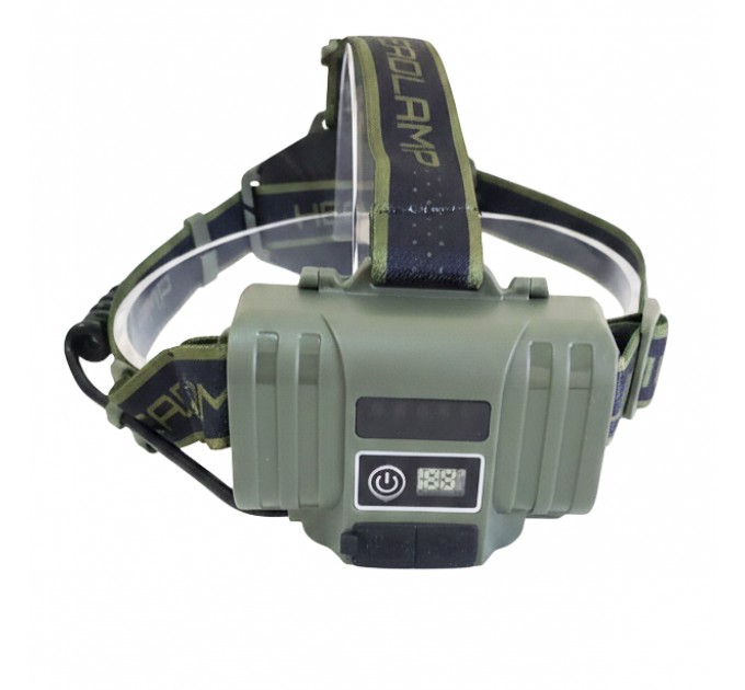 Фонарь налобный CT023-TG, Power Bank, 2x18650, ЗУ Type-C